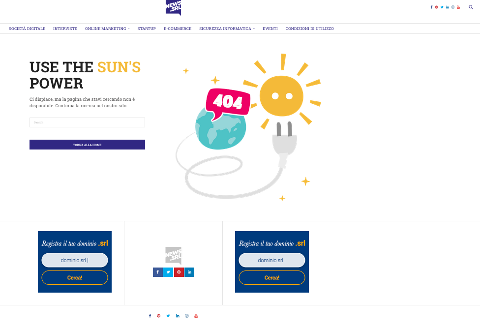 Errore 404 esempio