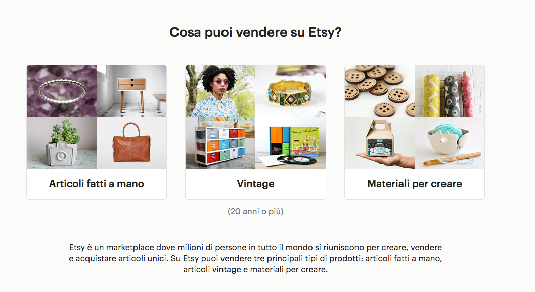 vendere su Etsy