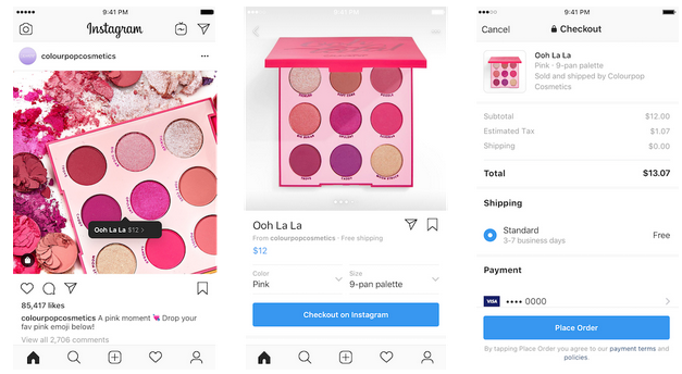 instagram checkout